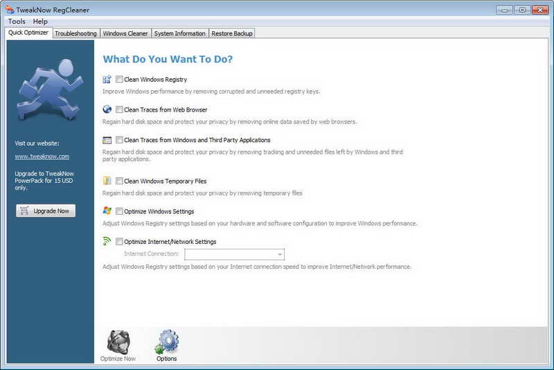 TweakNow RegCleaner