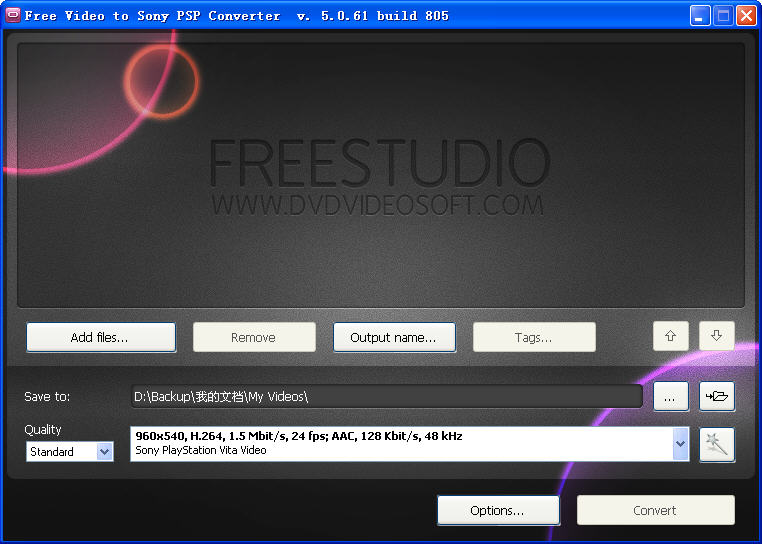 DVDVideosoft Free Video to Sony PSP Converter