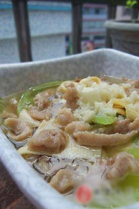莴笋千张煮肉片