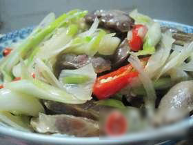 荞头炒香肠