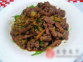 野山椒炝牛肉