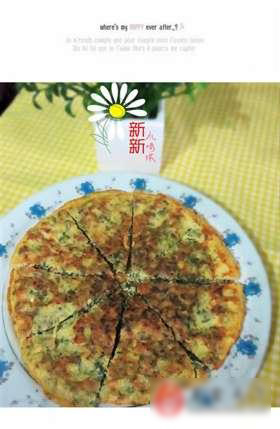 荠菜肉末蛋饼