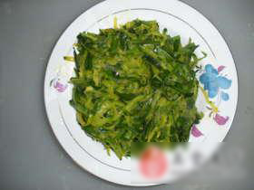 南瓜丝炒韭菜