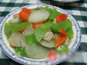 莴笋红椒山药炒肉