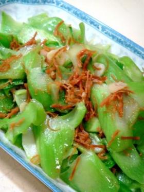 干贝松炒盖菜梗