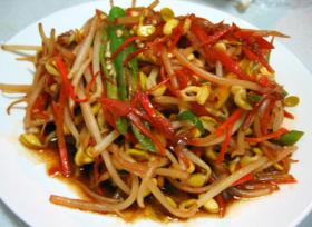 豆芽炒胡萝卜